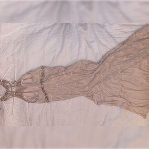 Nude Pink Sequence and Vail Gown.